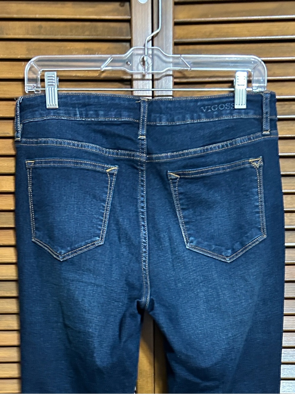 Vigoss Navy Distressed High Rise Super Skinny Ripped Jeans Size 28 - Picture 4 of 7